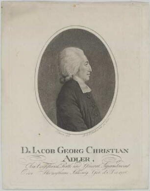 Bildnis des Iacob Georg Christian Adler