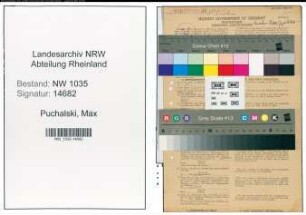 Entnazifizierung Max Puchalski , geb. 07.10.1919 (Steiger)