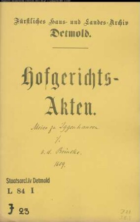 Iggenhausen, Simon Meier zu gegen Albrecht v. d. Brinck - Beleidigung