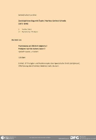 Predigten nach biblischem Kanon 2