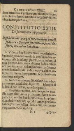 Constitutio XXIII.