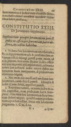 Constitutio XXIII.