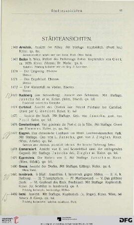 Städteansichten (Nr. 1468-1511a)