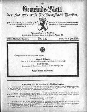 1916,23: Nr. 23, 4. Juni 1916