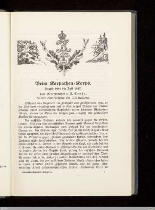 Beim Karpathen-Korps