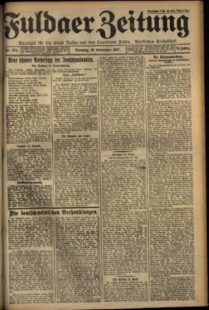 Ausgabe vom Dienstag, den 29. November 1927.