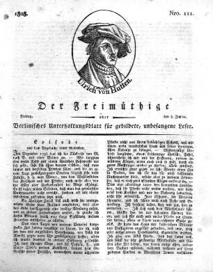 Nro. 111, Freitag, den 3. Junius 1808
