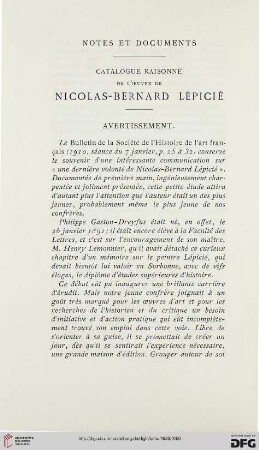 Notes et documents