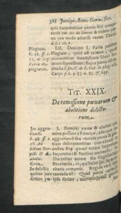 Tit. XXIX. De remissione poenarum & abolitione delictorum