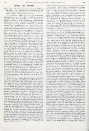 907-909 [Rezension] Hübner, Hans, Das Gesetz in der synoptischen Tradition