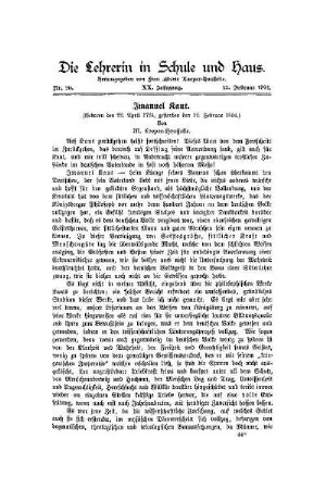 Imanuel Kant : (geboren den 22. April 1724, gestorben den 12. Februar 1804)