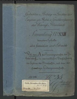 Familien- und Erbrecht.