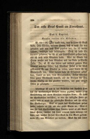 Der erste Brief Pauli an Timotheus.