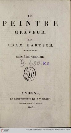 11. Volume: Le peintre graveur