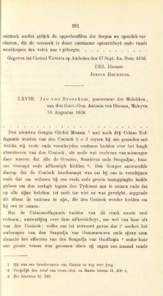 LXVIII. Jan van Broeckom, gouverneur der Molukken, aan den Gouv.-Gen. Antonio van Diemen, Maleyen 18 Augustus 1636