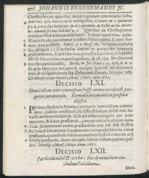 Decisio LXI - LXXX