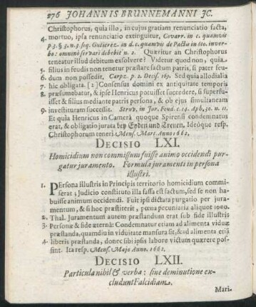 Decisio LXI - LXXX