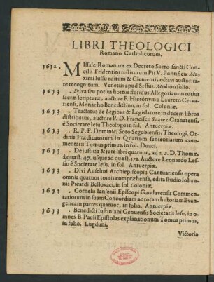 Libri Theologici Romano Catholicorum.