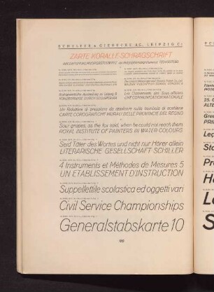 Zarte Koralle-Schrägschrift