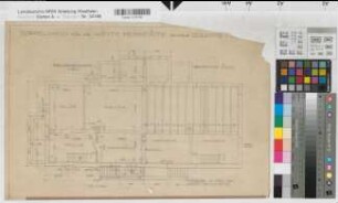 Münster (Münster) Doppelhaus Goldstraße Grundriß Kellergeschoß 1921 1 : 50 Zeichnung 33 x 50 Westfälische Heimstätte Wohnungsgesellschaft Münsterland