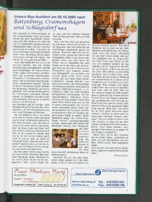 Unsere Bus-Ausfahrt am 8.10.2005 nach Ratzeburg, Cramonshagen und Schlagsdorf Teil 2