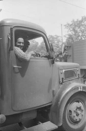 Fahren im LKW.