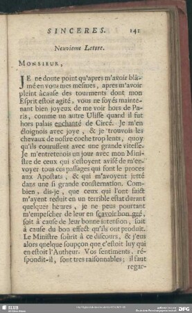 Neuvieme Lettre