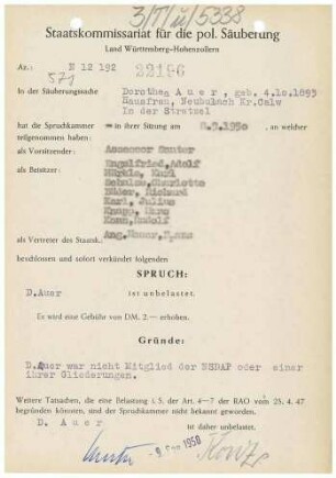 Auer, Dorothea