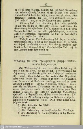 Erklärung der beim photographischen Prozesse vorkommenden Erscheinungen