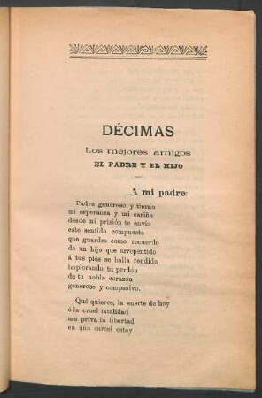 Décimas los mejores amigos : El padre y el hijo