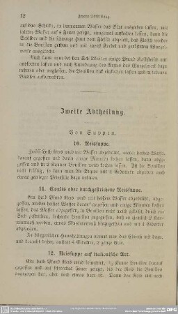 Zweite Abtheilung. Von Suppen