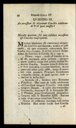 Quaestio III. An necesitas sit aliquando Concilia celebrandi & ob quas caussas?