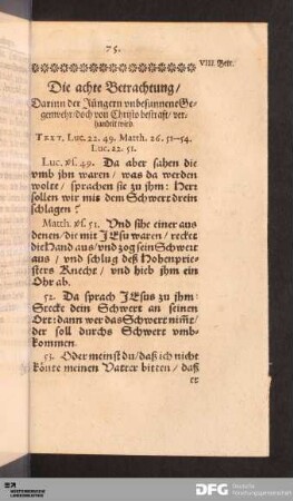 Die achte Betrachtung [...].
