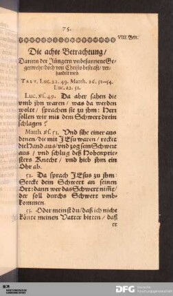 Die achte Betrachtung [...].