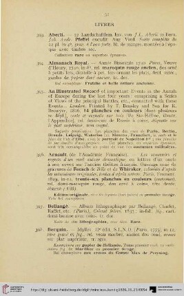 Livres (Nr. 393-465)