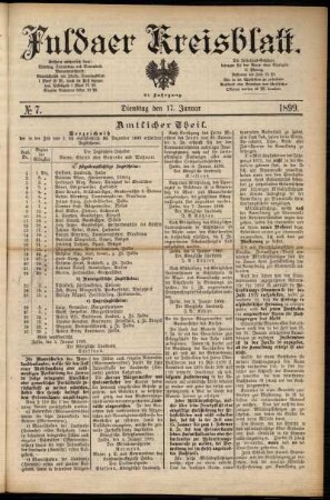 Ausgabe vom Dienstag, den 17. Januar 1899.