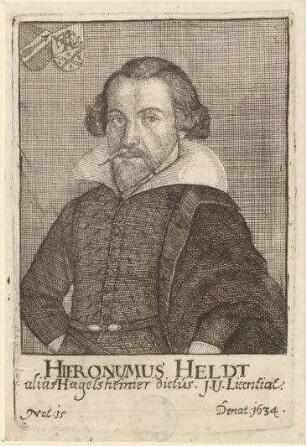 Hieronymus Heldt, genannt Hagelsheimer, Lizentiat beider Rechte; gest. 1634