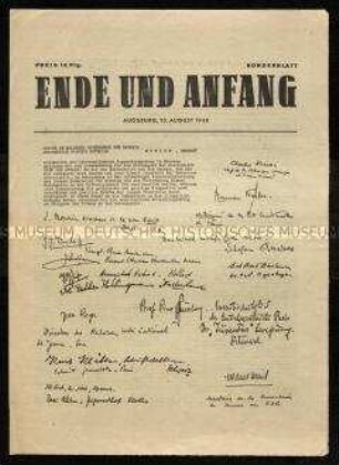 Politische Zeitschrift. 10. August 1948