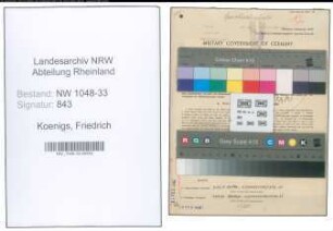 Entnazifizierung Friedrich Koenigs , geb. 04.05.1921 (Maler)