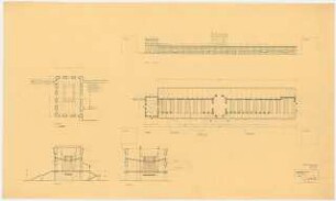 Bundesgartenschau 1955, Kassel: Gesamtausbau Orangerie 1:200, 1:100