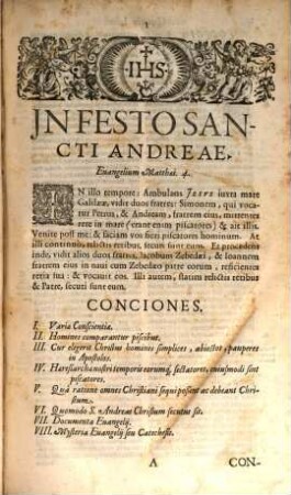 Concionvm Opvs Tripartitvm : Plvribvs In Singvla Evangelia Argvmentis Instrvctvm, 1