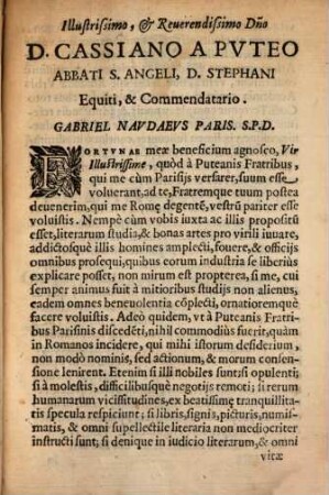Epigrammata in virorum literatorum imagines, quas Cassianus a Puteo in sua Bibliotheca didicavit