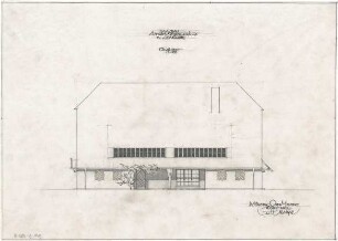 Gsaenger, Gustav; Lenggries (Bayern); Gasthaus "Altwirt", Umbau - Altwirt - Nebengebäude, Saalbau, Ostseite (Ansicht)