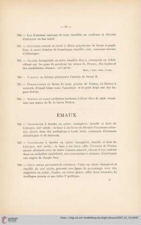 Émaux (Nr. 786 - 795)