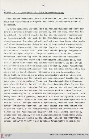 Kapitel VII: Typengeschichtliche Zusammenfassung