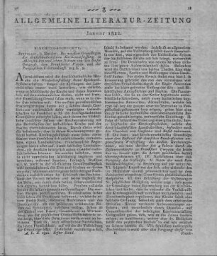 Die neuesten Grundlagen der teutsch-katholischen Kirchenverfassung. Stuttgart: Metzler 1821