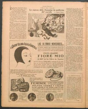 La esposa debe fomentar la ambición del marido : Temas del hogar