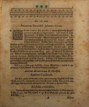 Thesaurus Processuum Chimicorum. Oder: Schatz Chimischer Processen : Welcher Von denen vornehmsten und gelehrtesten Medicis je und allezeit secretirt, dem Autori aber schrifftlich communicirt worden, fast in allen Kranckheiten dienlich und nutzlich zugebrauchen, Worinnen auch noch andere curieuse Medicinische Heyl-Mittel und Kunst-Stücklein begriffen, Nicht sowohlen denen hohen Liebhabern der Edlen Chimie, als auch andern nothleidenden Krancken zum Besten vorstellig gemacht wird