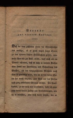 Vorrede zur vierten Auflage.