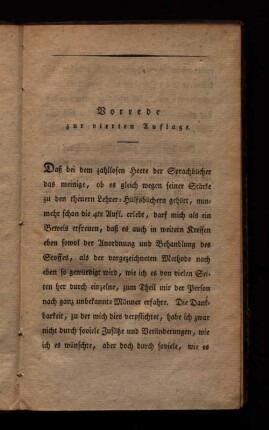 Vorrede zur vierten Auflage.